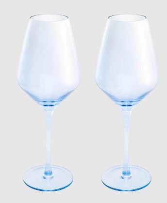 Maxwell & Williams Glamour - Wine Glasses 480ml Set Of 2 - Blue