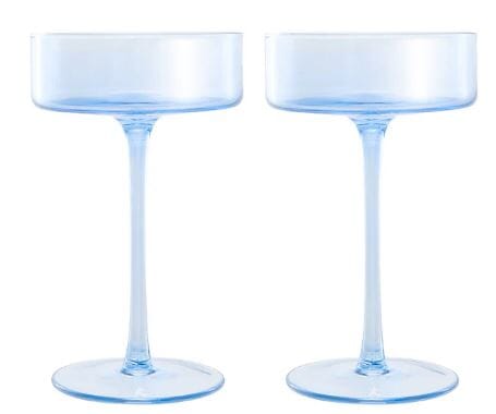 Maxwell & Williams Glamour - Coupe Glass 240ml Set Of 2 - Blue Champagne The Cooks Kitchen 