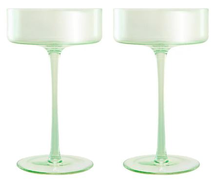 Maxwell & Williams Glamour - Coupe Glass 240ml Set Of 2 - Green