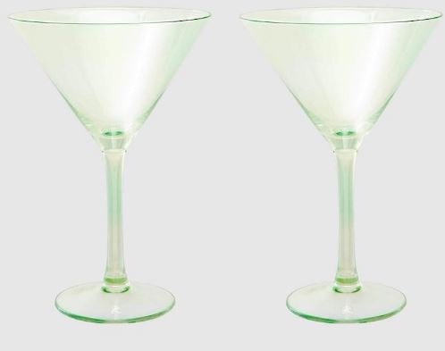 Maxwell & Williams Glamour - Martini Glass 230ml Set Of 2 - Green