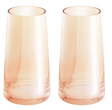 Maxwell & Williams Glamour - High Ball Glass 480ml Set Of 2 - Coral
