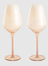 Maxwell & Williams Glamour - Wine Glasses 480ml Set Of 2 - Coral