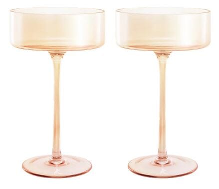 Maxwell & Williams Glamour - Coupe Glass 240ml Set Of 2 - Coral Champagne The Cooks Kitchen 