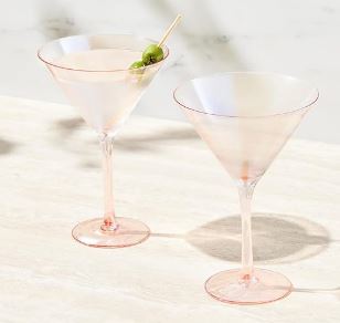 Maxwell & Williams Glamour - Martini Glass 230ml Set Of 2 - Coral
