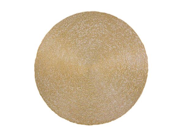 Maxwell & Williams Table Accents Lace Metallic Round Placemat Gold