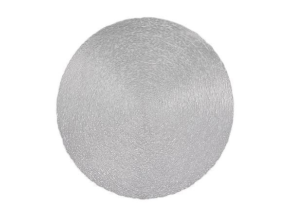 Maxwell & Williams Table Accents Lace Metallic Round Placemat Silver