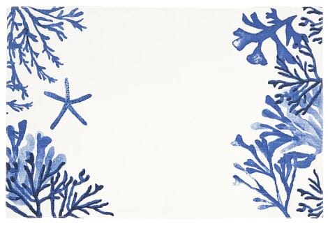 Maxwells & Williams - Blue Coral Cotton Placemats - 45x30cm Placemats The Cooks Kitchen 