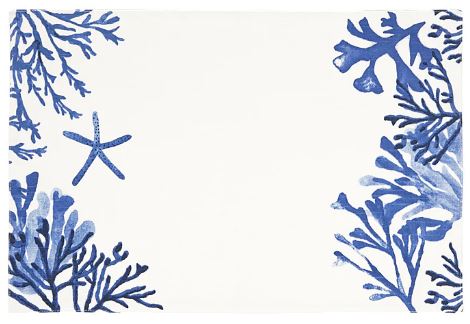 Maxwells & Williams  - Blue Coral Cotton Placemats - 45x30cm 