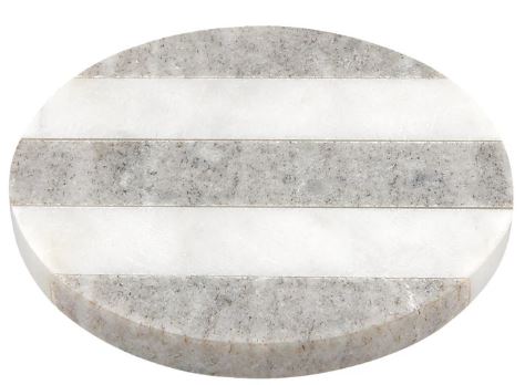 Maxwell & Williams Coaster Collective Round Marble 10cm Coaster Beige Stripe