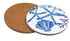 Maxwell & Williams Blue Coral - Round Corkback Coasters Set Of 4