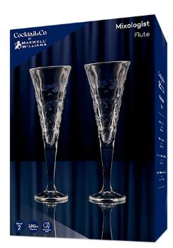 Maxwell & Williams Cocktail & Co. Mixology Champagne Flute 180ml Set Of 2 - Vertex