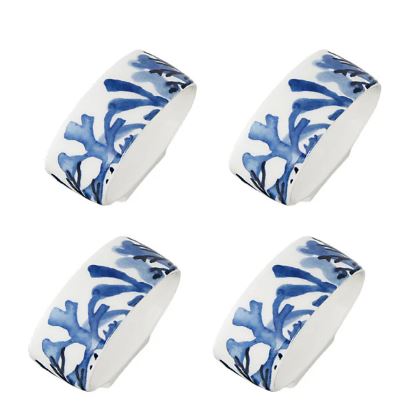 Maxwell & Williams - Blue Coral Napkin Rings - Set Of 4