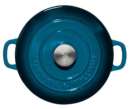 Maxwell & Williams Cast Iron Round Casserole 26cm/4l - Midnight Blue