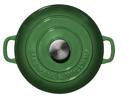 Maxwell & Williams Cast Iron Round Casserole 24cm/3.3l - English Racing Green