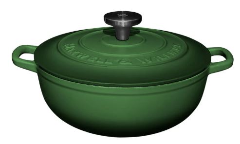 Maxwell & Williams Cast Iron Round Casserole 24cm/3.3l - English Racing Green