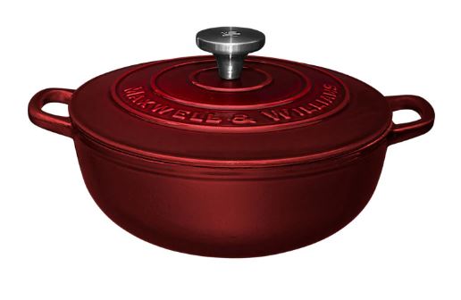 Maxwell & Williams Cast Iron Round Casserole 3.3l/24cm - Merlot