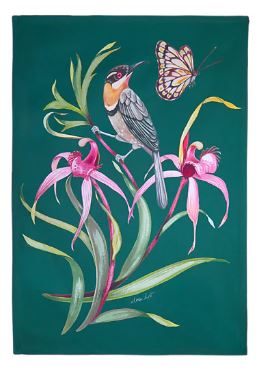 Maxwell & Williams Eloise Short Tea Towel 50x70cm - Spine Bill Honeyeater