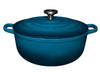 Maxwell & Williams Cast Iron Round Casserole 28cm/6.2l - Midnight Blue