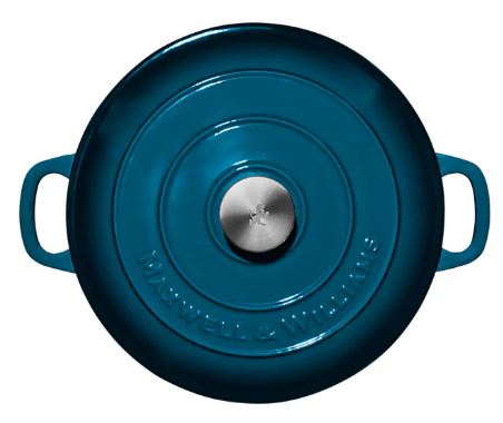 Maxwell & Williams Cast Iron Round Casserole 28cm/6.2l - Midnight Blue