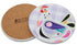 Maxwell & Williams Pete Cromer Barn Friends Ceramic Round 10cm Coaster Chook Purple