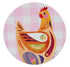 Maxwell & Williams Pete Cromer Barn Friends Ceramic Round 10cm Coaster Chook Pink
