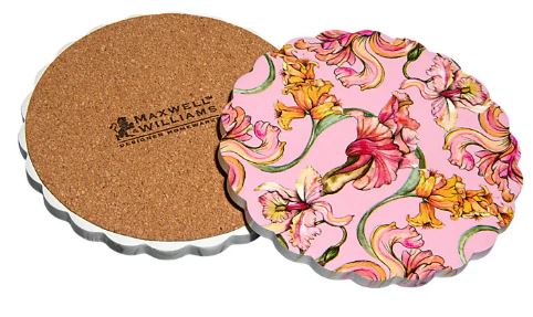 Maxwell & Williams Estelle Michaelides Mystique Ceramic Round Coaster Pink