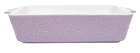 Maxwell & Williams Blooms Rectangular Baker 27x19x6.5cm Lilac