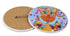 Donna Sharam Kaleidoscope Ceramic Round Coaster 10cm - Ginger