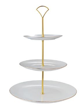 Maxwell & Williams White Gold 3 Tier Cake Stand