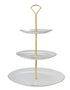 Maxwell & Williams White Gold 3 Tier Cake Stand