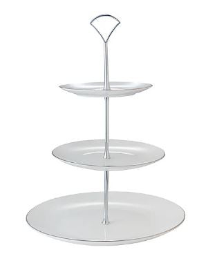 Maxwell & Williams White Platinum 3 Tier Cake Stand
