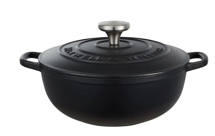 Maxwell & Williams Cast Iron Round Casserole 24cm/3.3l - Black Cast Iron Casseroles The Cooks Kitchen 