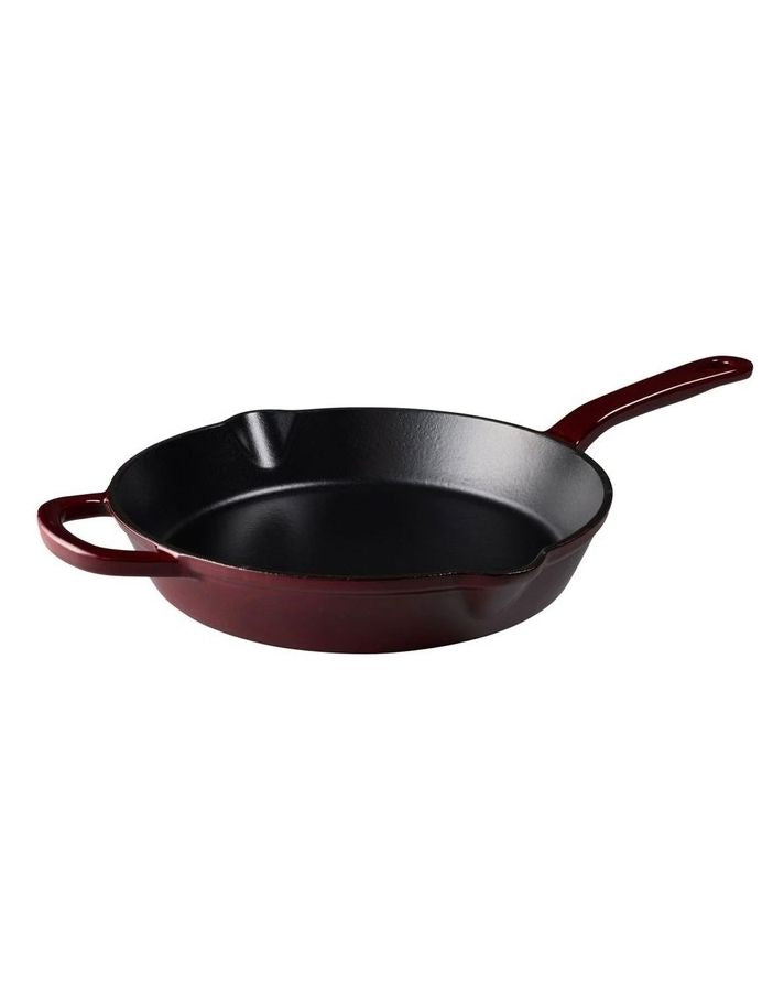 Maxwell & Williams Cast Iron Frypan 26cm Merlot Frypan - Chef Pan - Saute Pan The Cooks Kitchen 