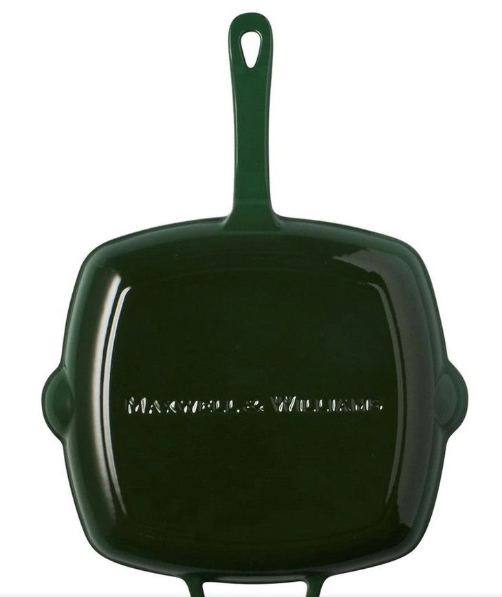 Maxwell & Williams Cast Iron Grill Pan 26cm - English Racing Green