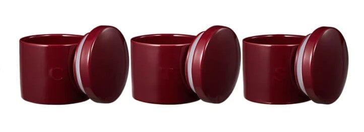 Maxwell & Williams Epicurious Canister Set - 500ml Set Of 3 - Bordeaux Matching Storage Sets The Cooks Kitchen 