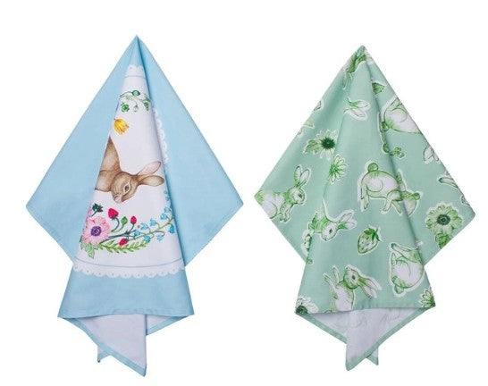 Maxwell & Williams Clover & Cottontail Teatowel 50x70cm Set Of 2
