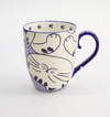Tokyo Design Studio Mug Mountain Chubby Cat Mug Blue 380ml