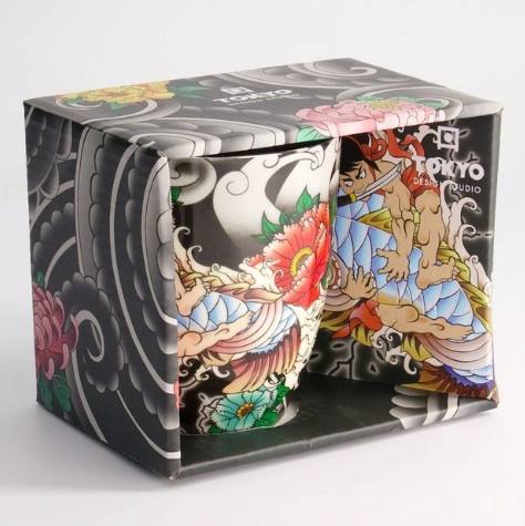 Tokyo Design Studio Mug Mountainyakuza Carp Mug Black 380ml