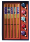 Tokyo Design Studio Blow Fish Chopsticks 10pc With Rest Gift Boxed