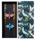 Tokyo Design Studio Crane Chopsticks 4pc With Rest Gift Boxed