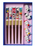 Tokyo Design Studio Neko Cat Chopsticks 10pc With Rest Gift Boxed