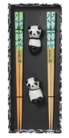 Tokyo Design Studio Panda Chopsticks 4pc With Rest Gift Boxed