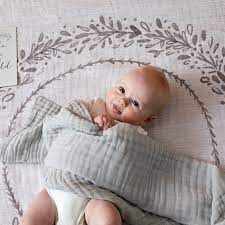 Jiggle & Giggle - Grey Double Muslin Cotton Blanket