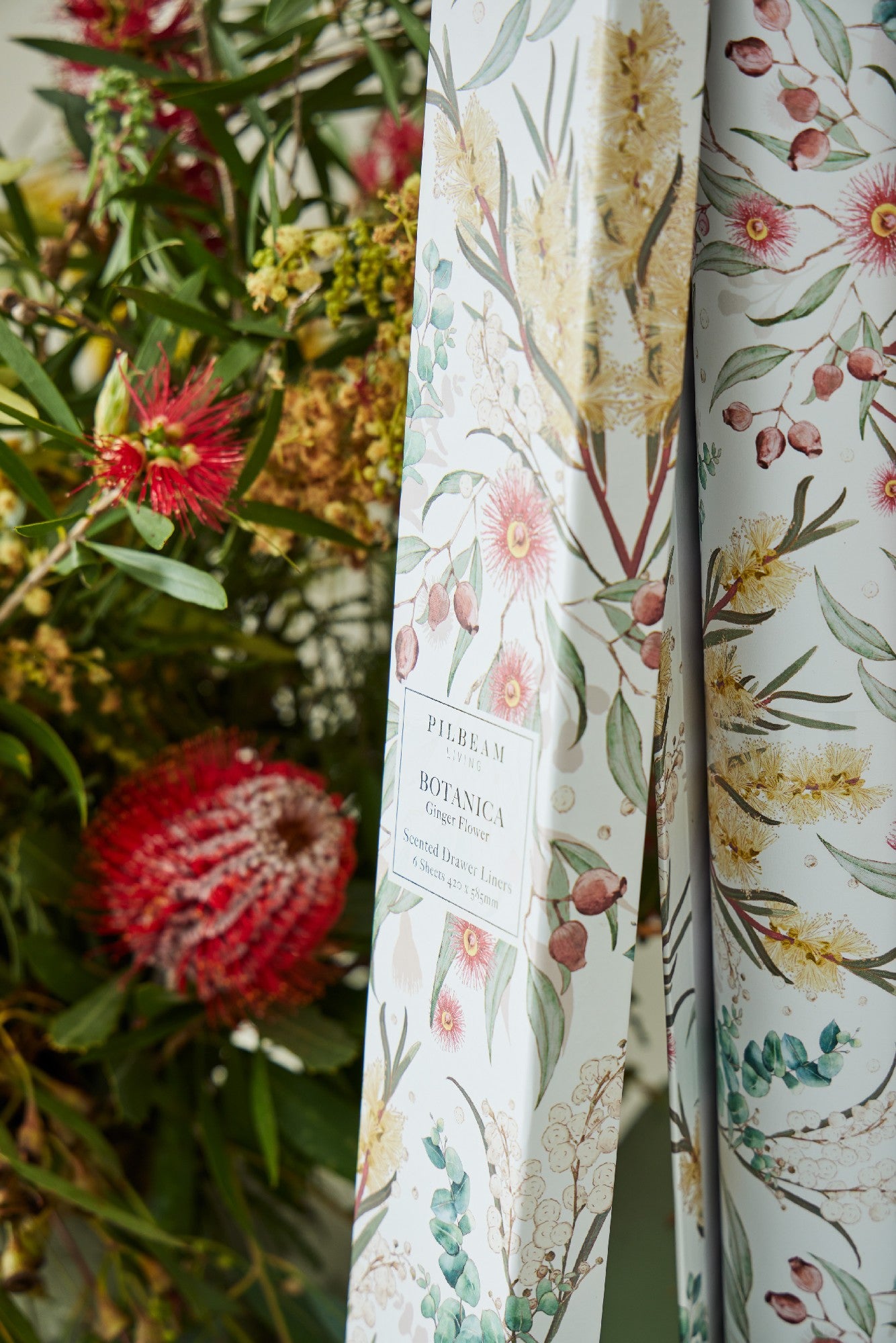 Botanica Scented Drawer Liners - Ginger Flower