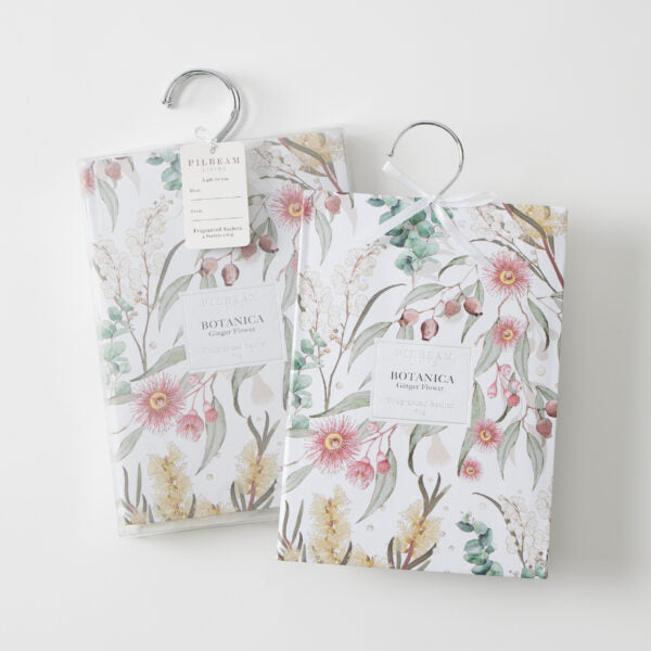 Botanica Scented Hanging Sachets Set Of 4 – Ginger Flower