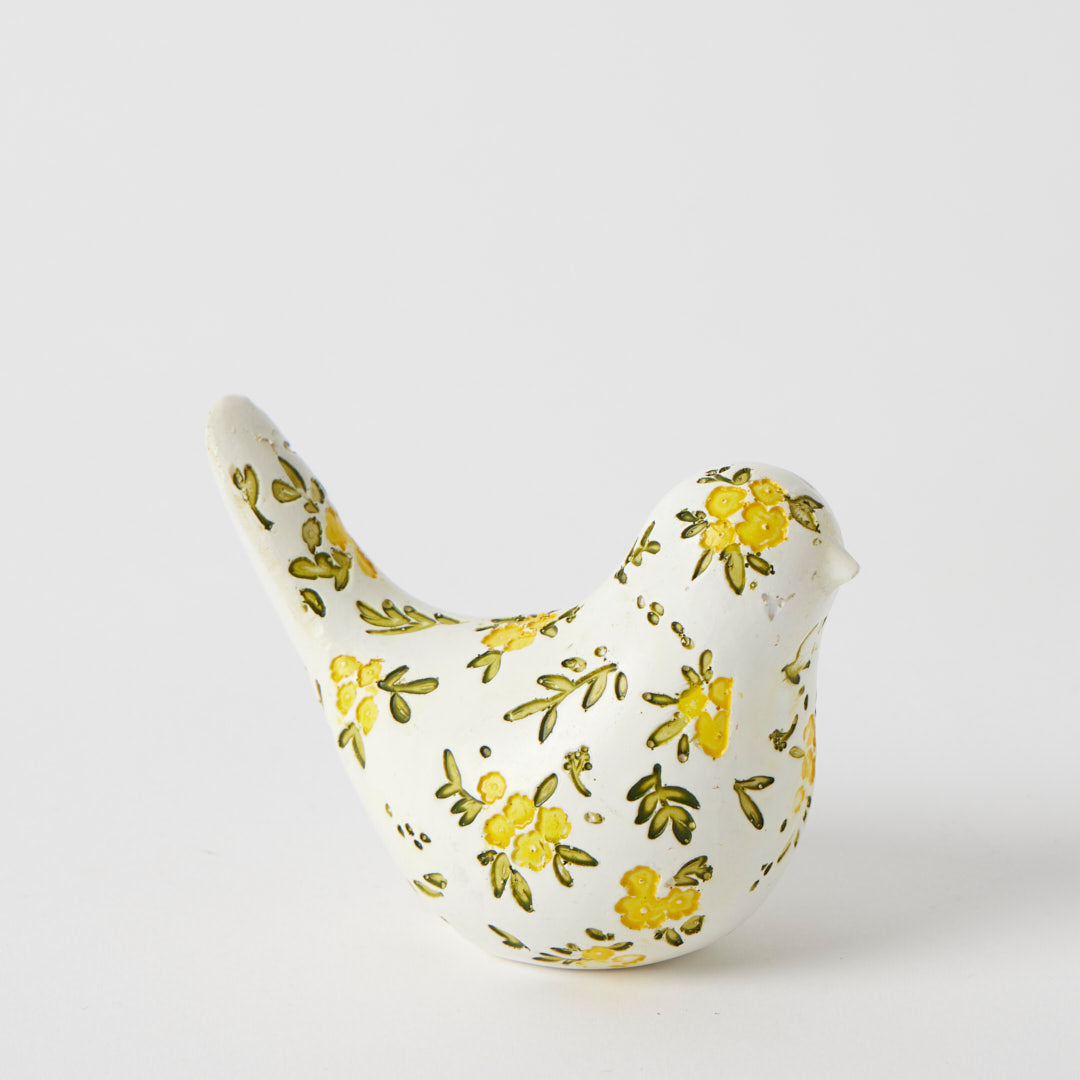 Pilbeam Blooming Bird Sculpture Small White