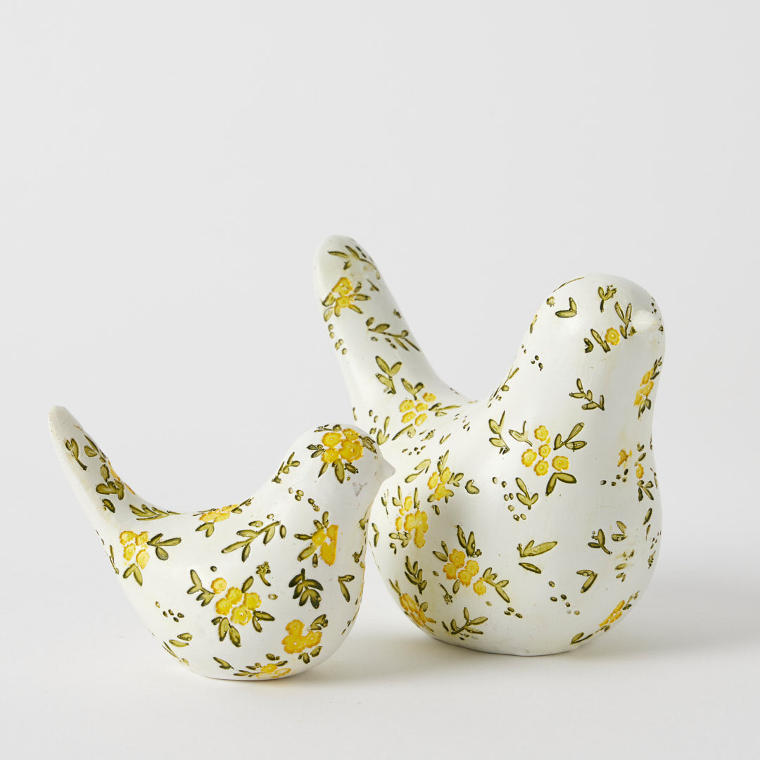 Pilbeam Blooming Bird Sculpture Small White