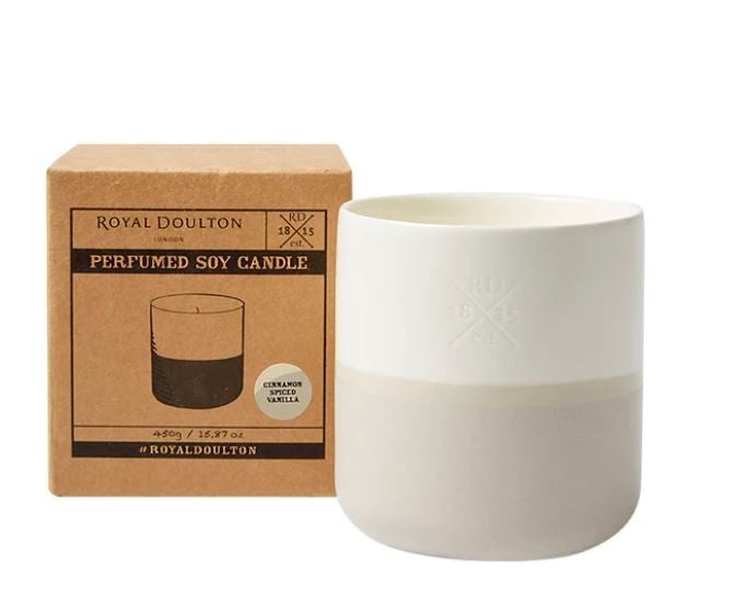 Royal Doulton Perfumed Soy Candle 450g Cinnamon Spiced Vanilla