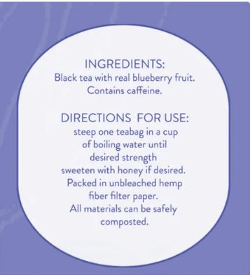 Blueberry Koala Design - 20 Organic Tea Bags