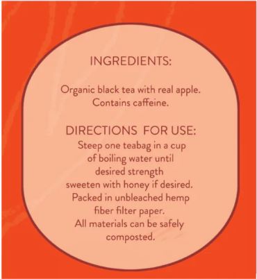 Apple Koala Design - 20 Organic Tea Bags